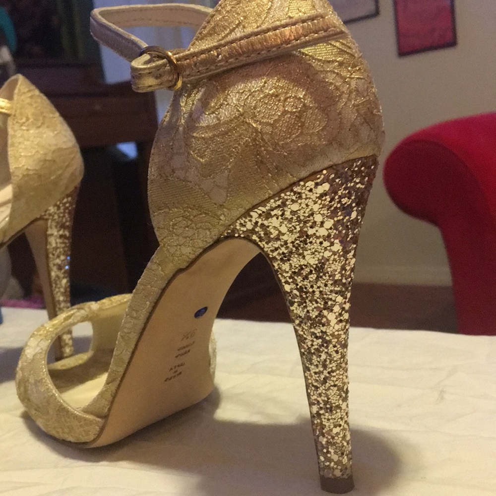Something Bleu gold heels